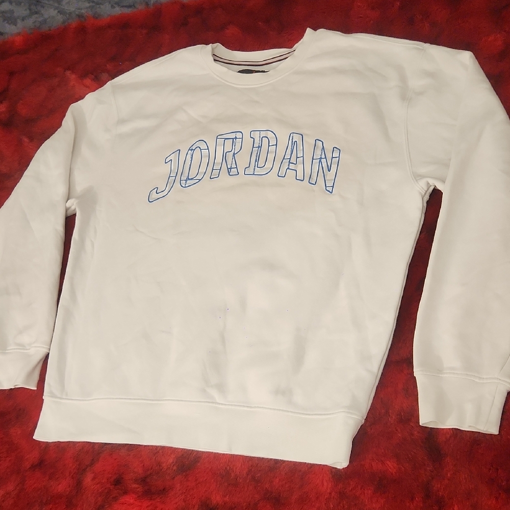 Jordan Men's Off-White Crewneck Sweater
